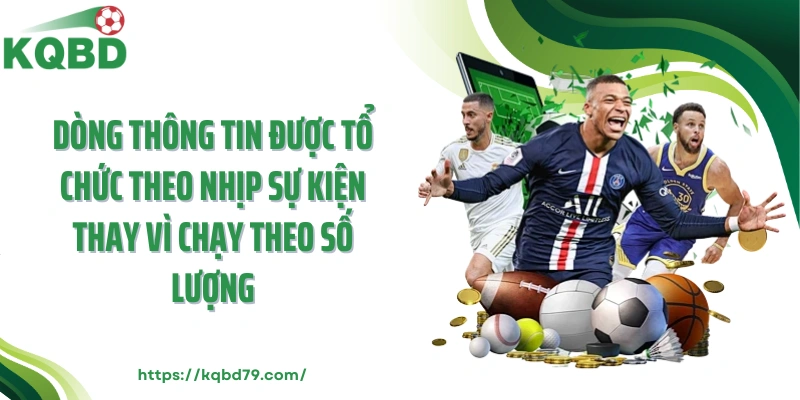 Dòng thông tin được tổ chức theo nhịp sự kiện thay vì chạy theo số lượng